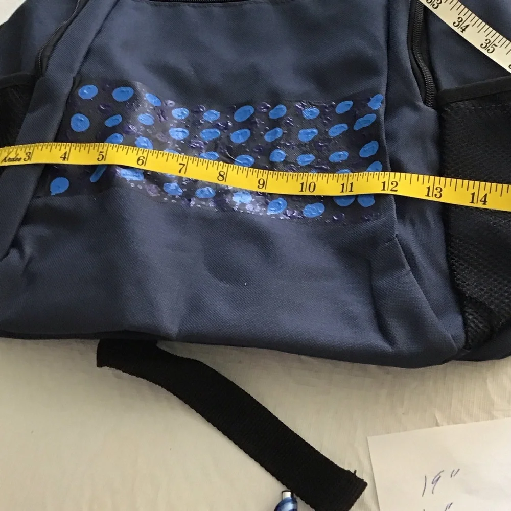 Classic Navy Backpack with Blue Dot Accent - Men's Carry Back Pack